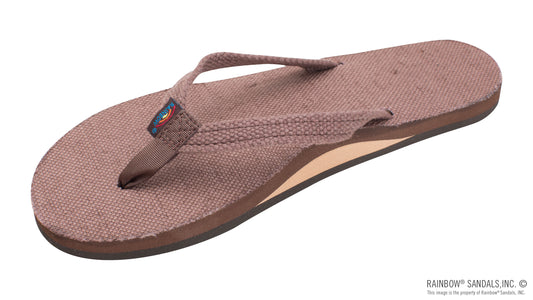 Rainbow Womens Single Layer Hemp with Arch Support and 1/2" Narrow Strap