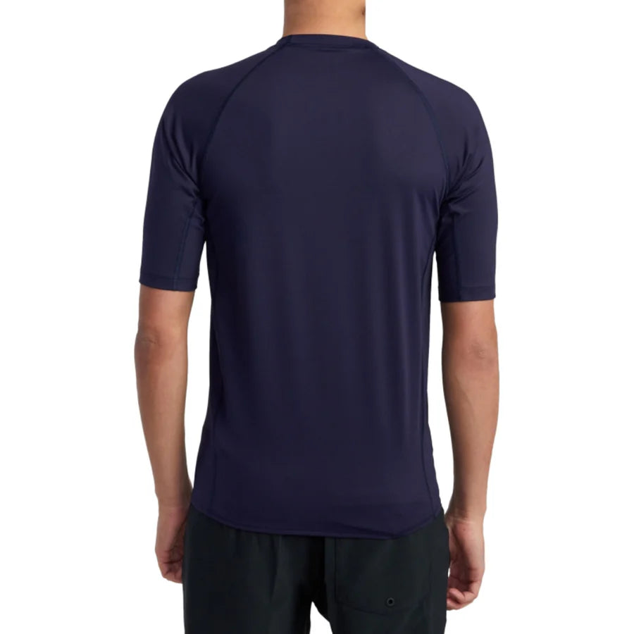 Rashguard à manches courtes pour hommes RVCA - BLEU MARINE : PETIT