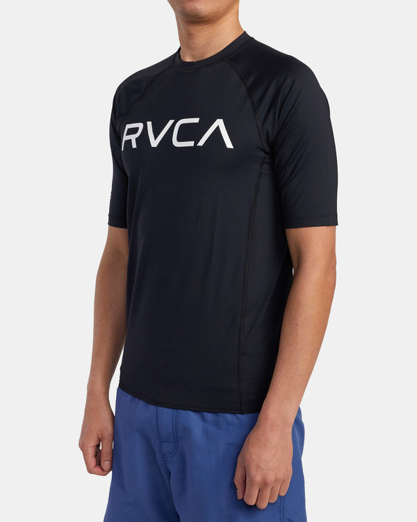 Rashguard à manches courtes pour hommes RVCA - BLEU MARINE : PETIT