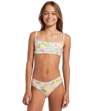 Billabong Tropic Crush Reversible Square Crop 2-teiliges Bikini-Set für Mädchen