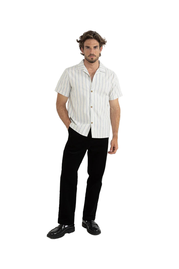 Rhythm Mens Vacation Stripe Short Sleeve Shirt