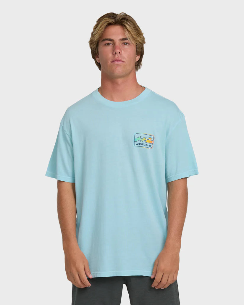 Billabong Men's Runner Wave Washed Premium Short Sleeve Cotton T-Shirt