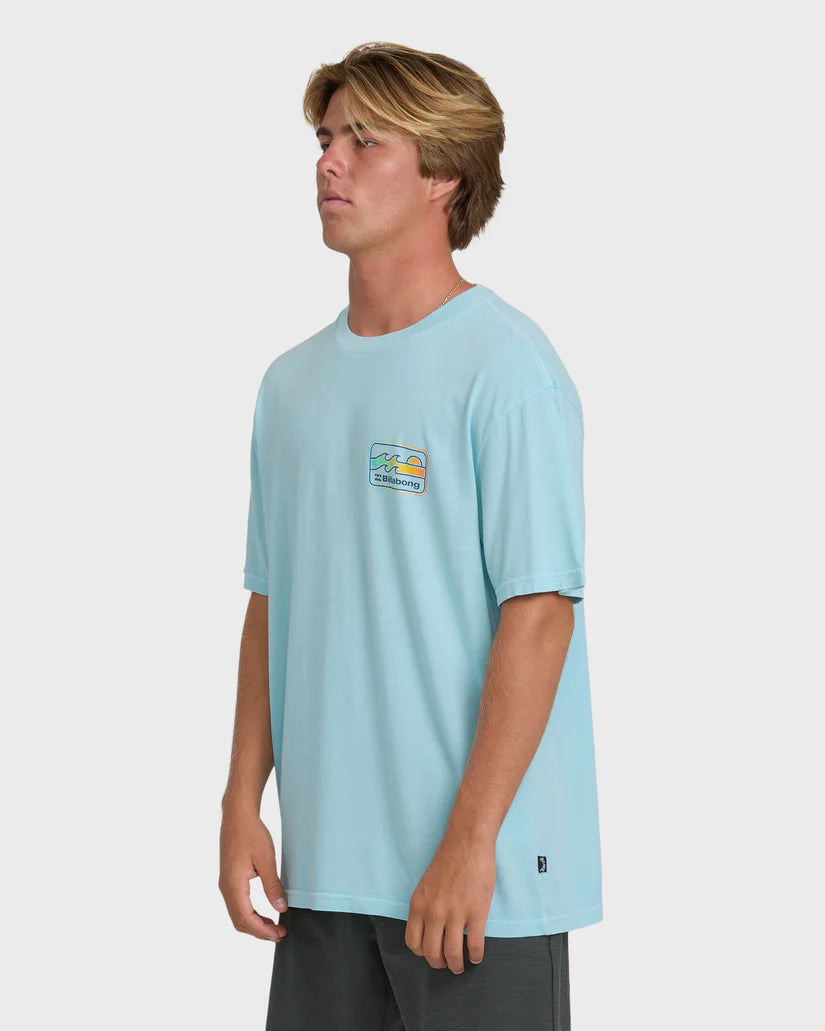 Billabong Men's Runner Wave Washed Premium Short Sleeve Cotton T-Shirt