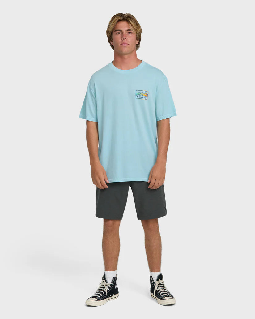 Billabong Men's Runner Wave Washed Premium Short Sleeve Cotton T-Shirt