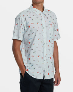 Chemise tissée à manches courtes Luke P pour homme RVCA