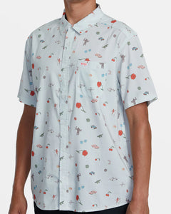 Chemise tissée à manches courtes Luke P pour homme RVCA