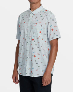 Chemise tissée à manches courtes Luke P pour homme RVCA