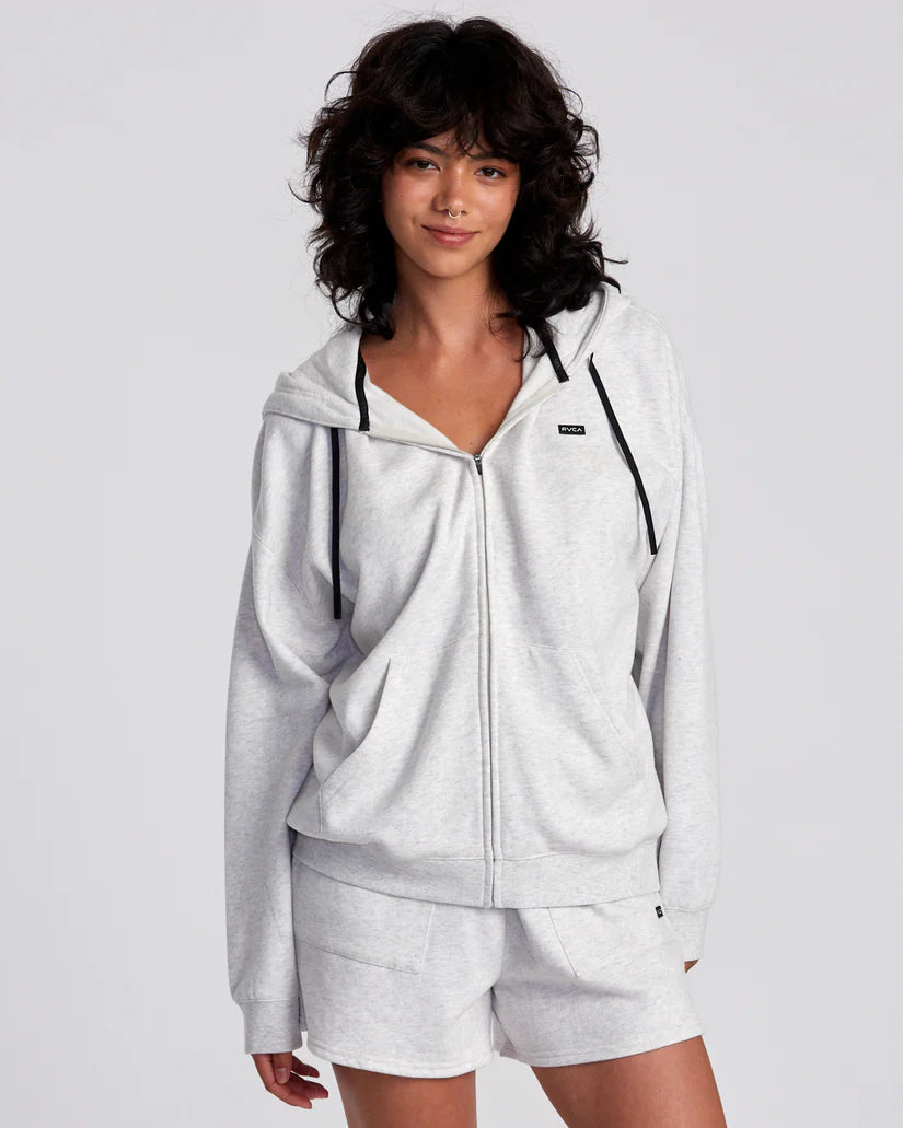 RVCA Damen Sundays Kapuzenpullover mit Reißverschluss