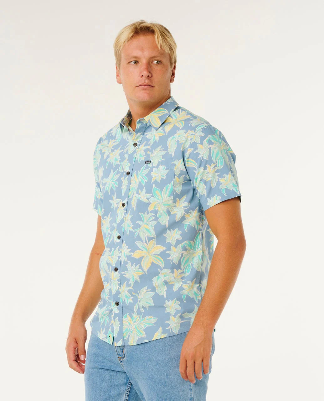 Rip Curl Mens Sessions Short Sleeve Button Up Shirt