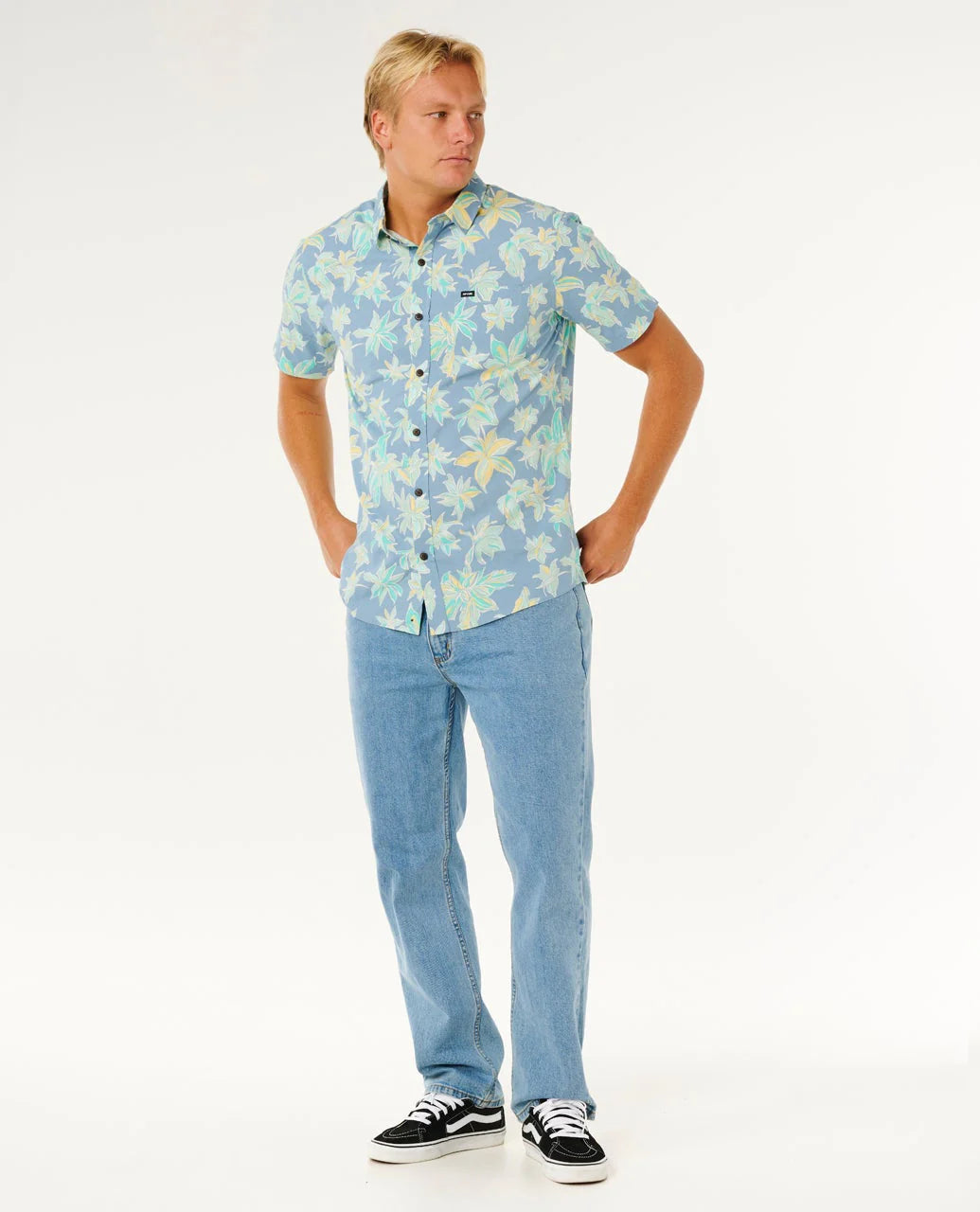 Rip Curl Mens Sessions Short Sleeve Button Up Shirt