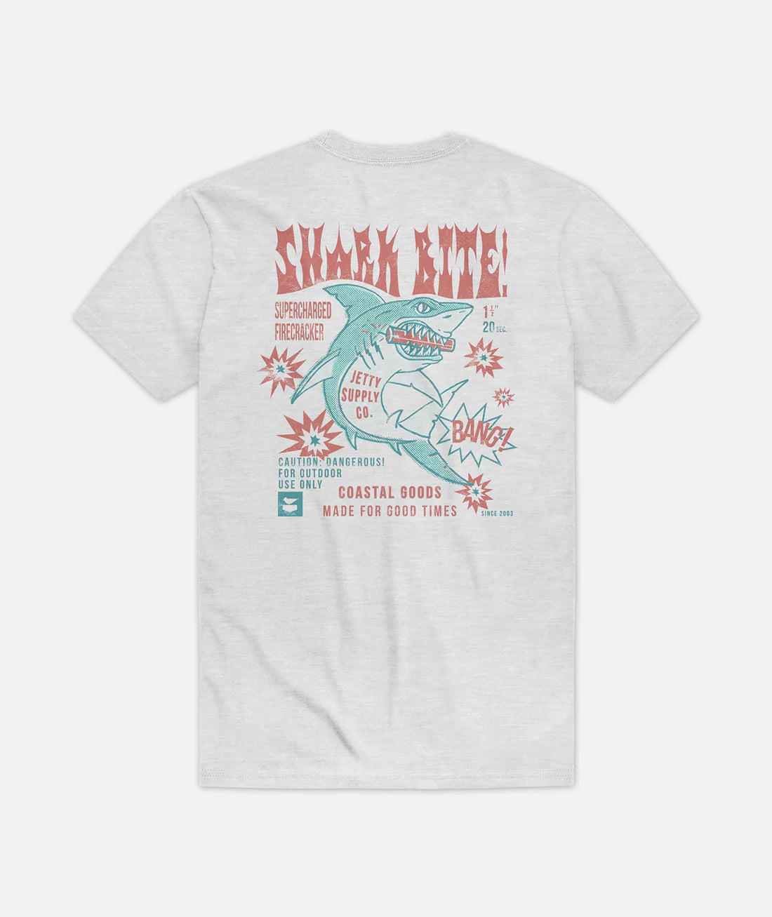 Jetty Mens Shark Bite Short Sleeve T-Shirt