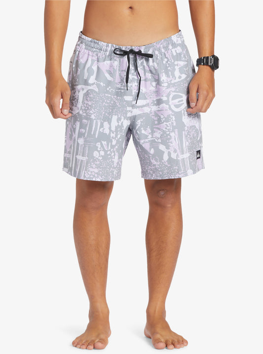 Quiksilver Men's Surfsilk Mix Volley 17" Elastic Swim Trunks