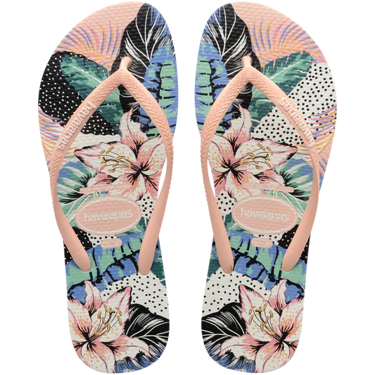 Havaianas Girl's Slim Animal Floral Flip Flop Sandals