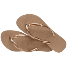 Load image into Gallery viewer, Havaianas Girl&#39;s Slim Crystal Flip Flop Sandal