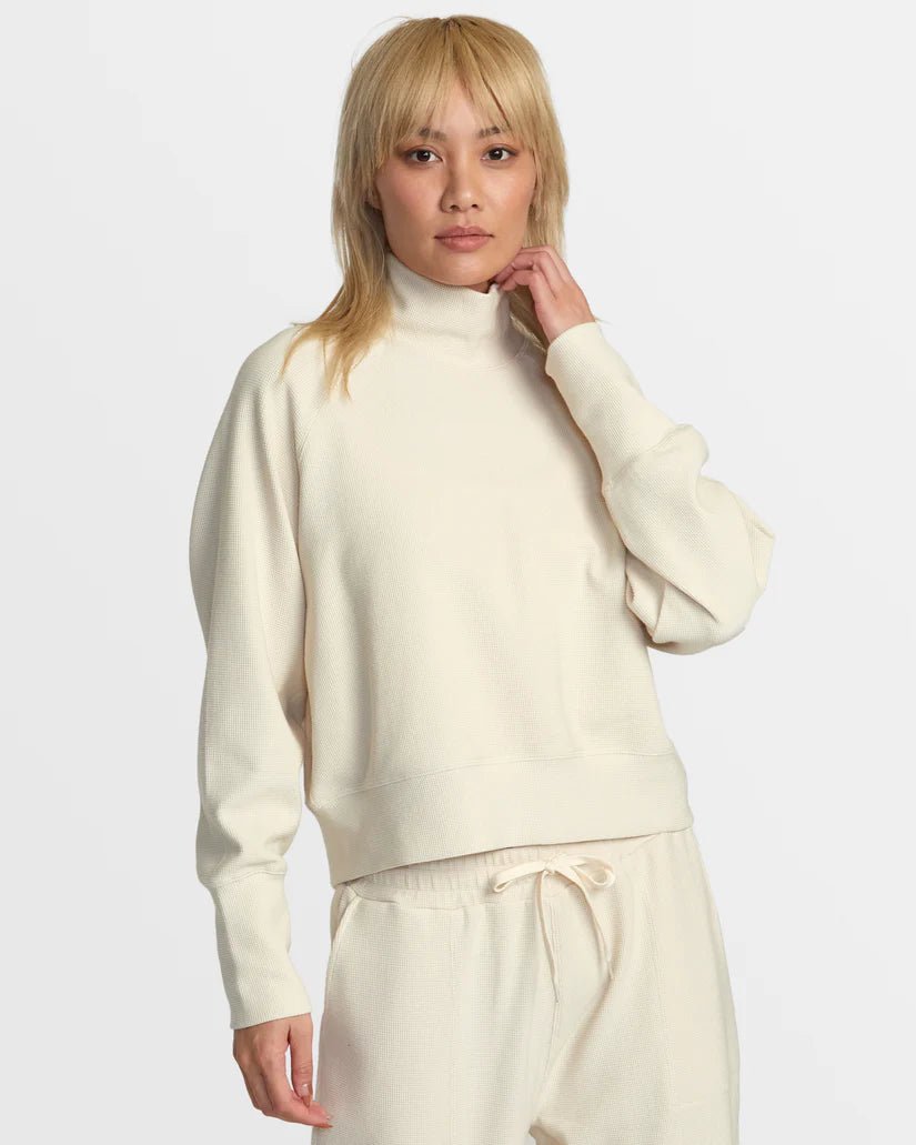 RVCA Womens Sofie Mock Waffle Neck