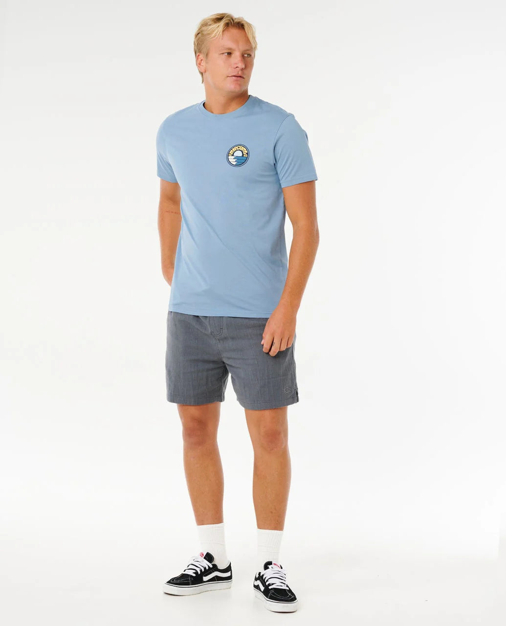 Rip Curl Mens Pacific Rinse Stacked Short Sleeve T-Shirt