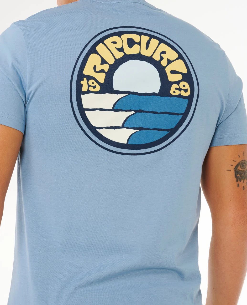 Rip Curl Mens Pacific Rinse Stacked Short Sleeve T-Shirt