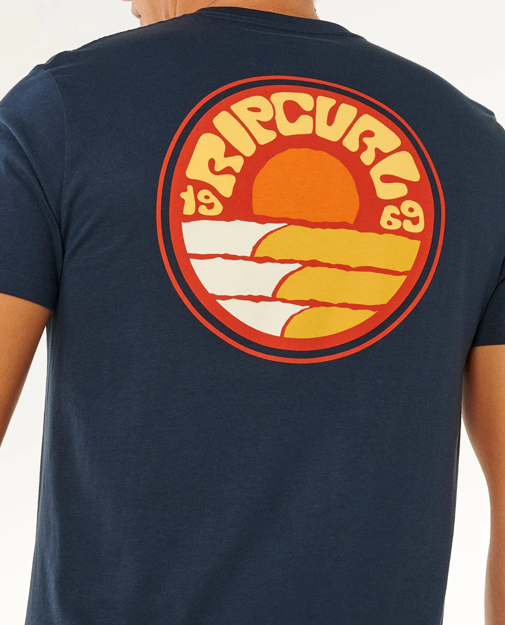 Rip Curl Mens Pacific Rinse Stacked Short Sleeve T-Shirt