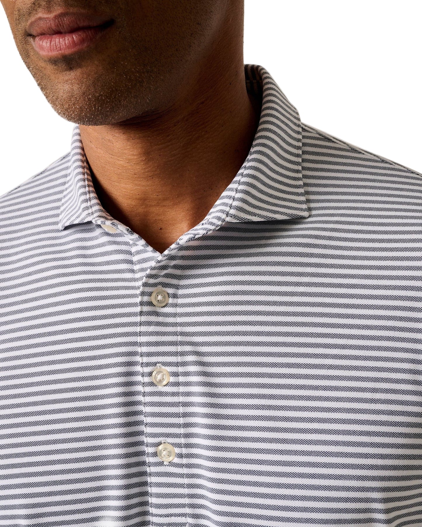johnnie-O Mens Stetsons Stripe Performance Mesh Polo