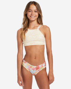 Billabong Girl's Sunbeams Forever Reversible High Neck 2 Piece Bikini Set