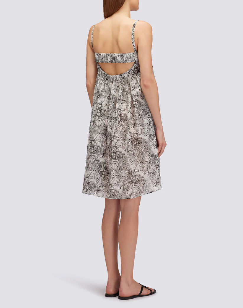 Sundek Womens Fleur De Joie Print Cotton Voile Short Dress