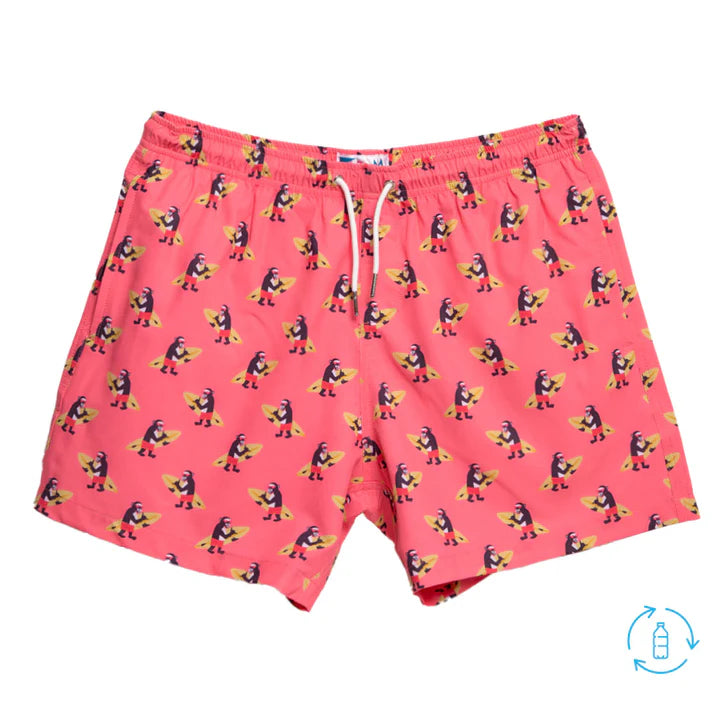 Bermies Little Boys Surf Monkeys 5.5" Classic Swim Trunks