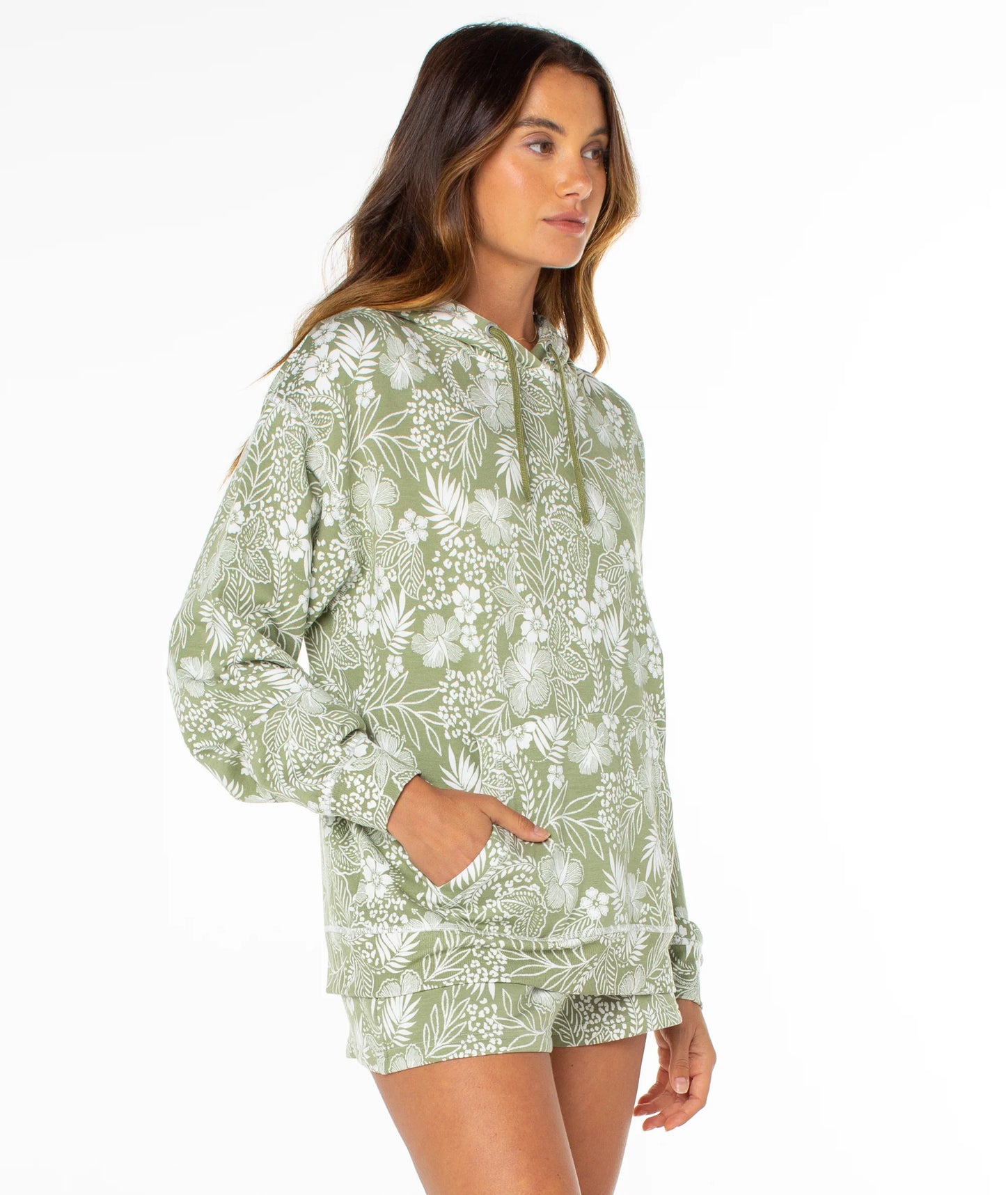 Roxy Women's Surfing By Moonlight Printed Pull Over Hoodie