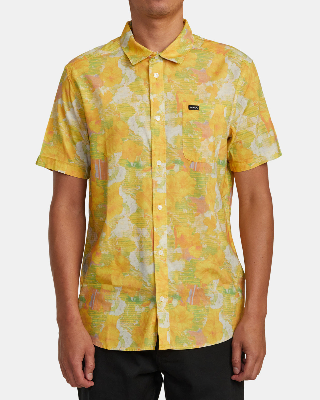 RVCA Men's Sussingham Short Sleeve Button-Up Shirt