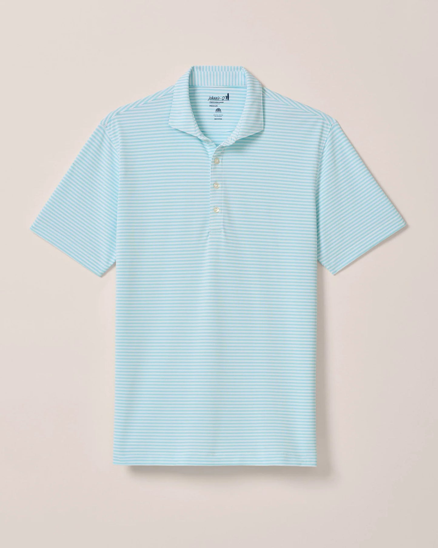 johnnie-O Mens Stetsons Stripe Performance Mesh Polo