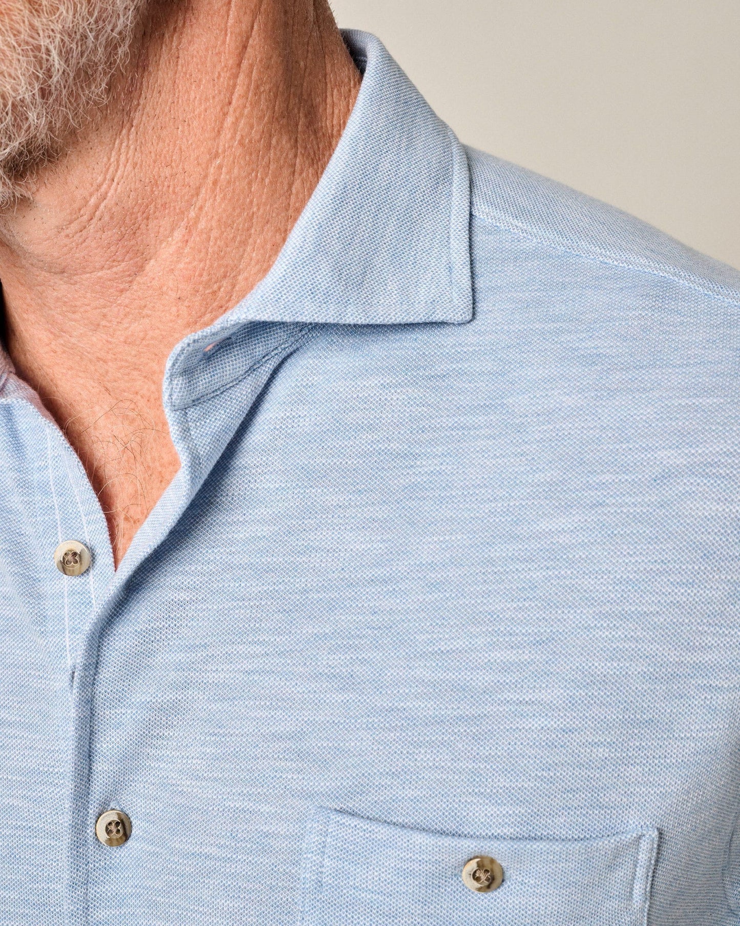 johnnie-O Mens Tasca Short-Sleeve Knit Pique Button-Down Shirt