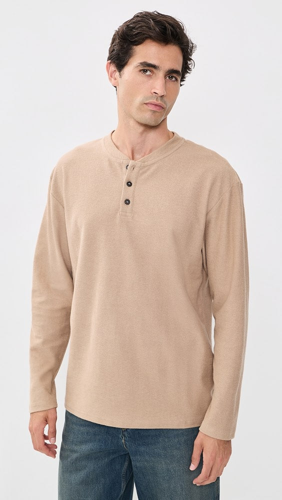 Rhythm Men's Vintage Jersey Long Sleeve Henley