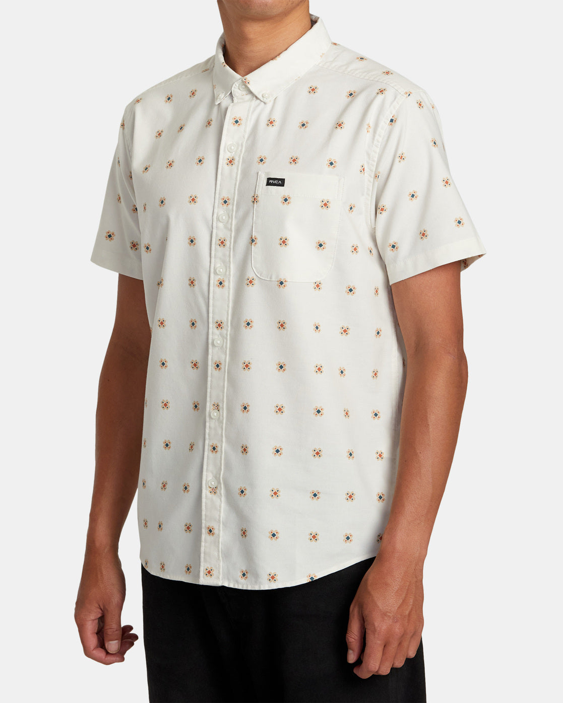 RVCA Men's That'll Do Print Short Sleeve Button-Up Shirt