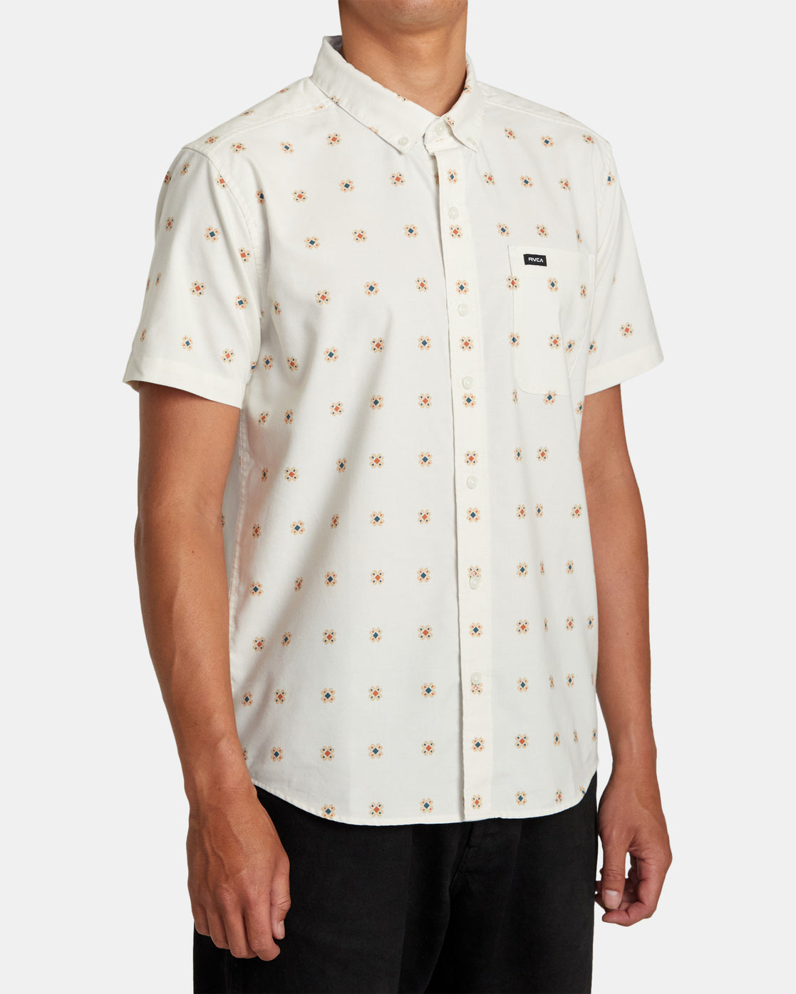 RVCA Men's That'll Do Print Short Sleeve Button-Up Shirt