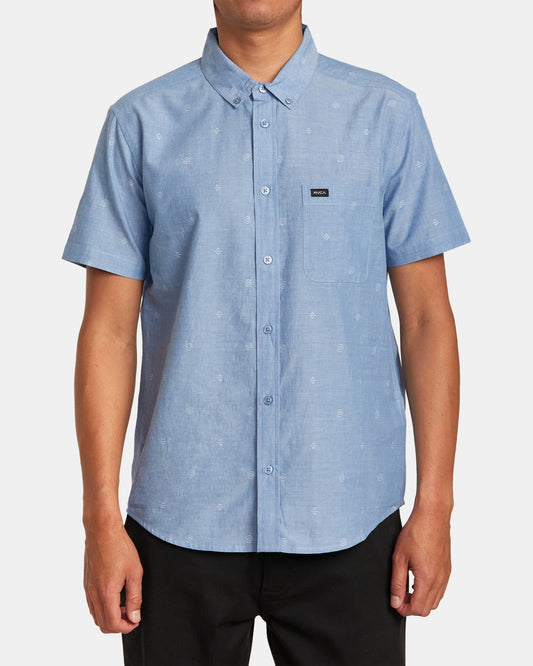 RVCA Mens That'll Do Dobby Short Sleeve Shirt