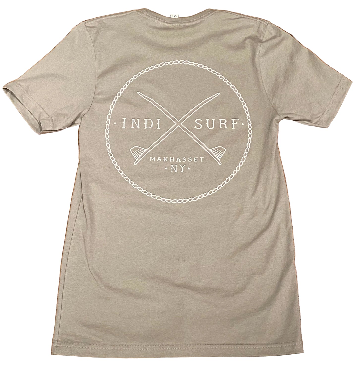 Indi Surf Men's Short Sleeve T-Shirt Thyme/White Logo