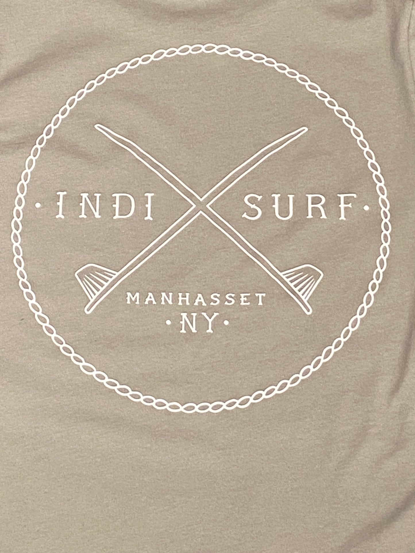Indi Surf Men's Short Sleeve T-Shirt Thyme/White Logo
