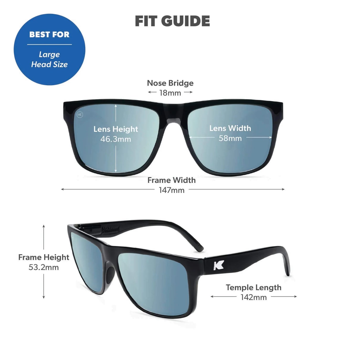 Knockaround Torrey Pines Sport Jelly Black / Sky Blue Sunglasses