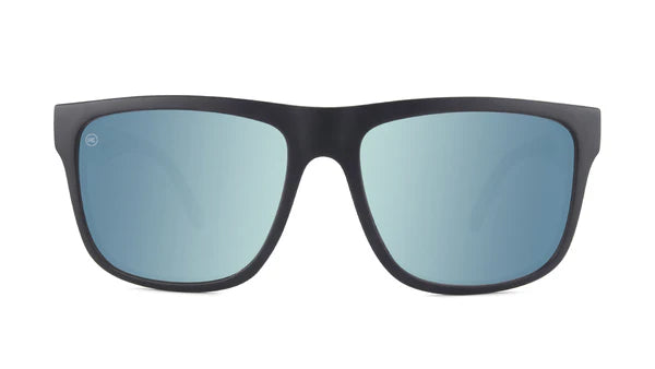 Knockaround Torrey Pines Matte Black Sky Blue Sunglasses