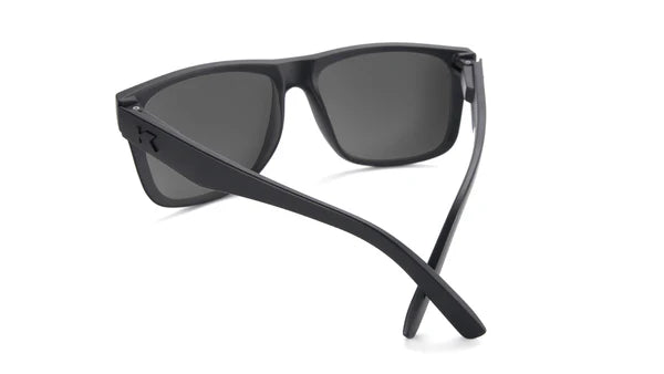 Knockaround Torrey Pines Matte Black Sky Blue Sunglasses