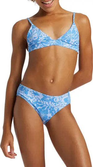 Billabong Girl's Tropic Tides Reversible Tri 2 Piece Bikini Set