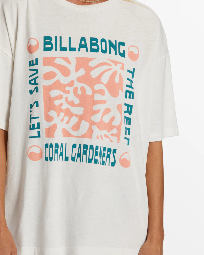 Billabong Womens True Boy Coral Gardener T-Shirt