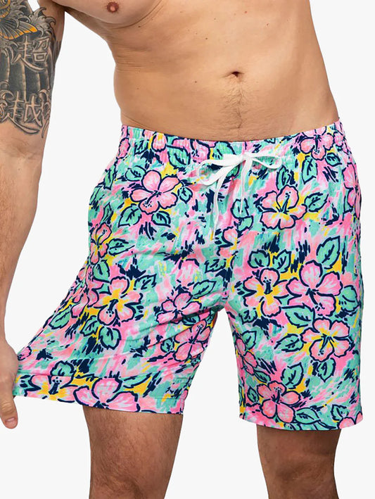 Chubbies Herren The Vacation Blooms klassische Badehose, 17,8 cm