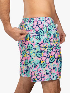 Chubbies Mens The Vacation Blooms 7" Classic Swim Trunks