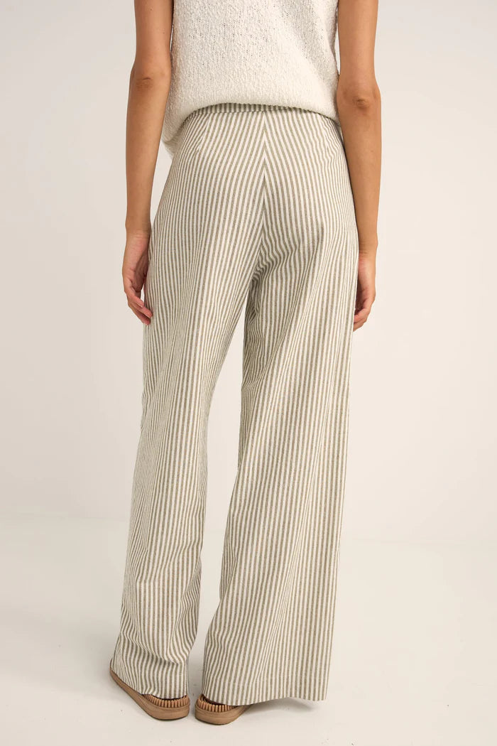 Rhythm Womens Valley Stripe Wide Leg Pant