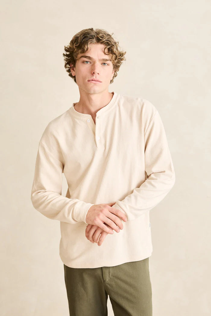 Rhythm Men's Vintage Jersey Long Sleeve Henley