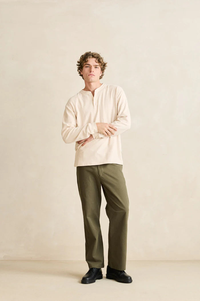 Rhythm Men's Vintage Jersey Long Sleeve Henley