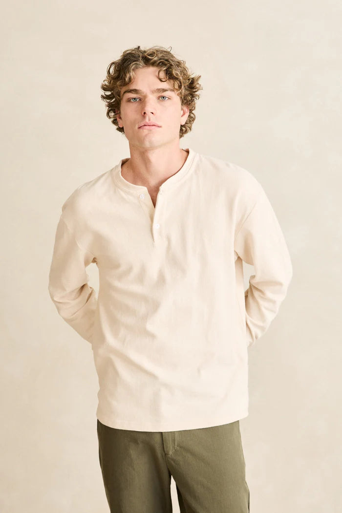 Rhythm Men's Vintage Jersey Long Sleeve Henley