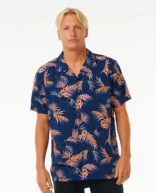 Rip Curl Mens Surf Revival Floral Short Sleeve Shirt