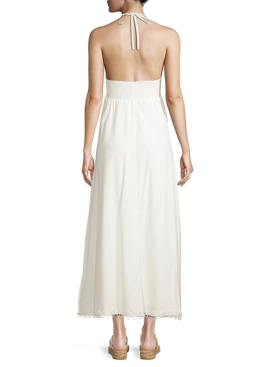 peixoto zoe halter midi dress PEIXOTO Zoe Midi Dress in White
