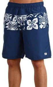 Quiksilver Waterman Men's Palm Point Volley Swim Trunk, Navy, Size Small